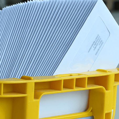 Stack of direct mail Stack of direct mail