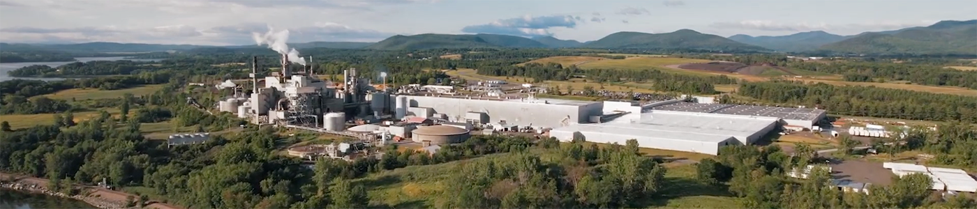 Aerial view of Sylvamo's Ticonderoga Mill