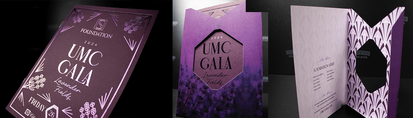 UMC gala direct mail invitation 