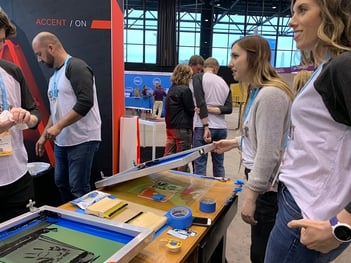 Accent booth; Alison and Leslie at HOW Live 2019