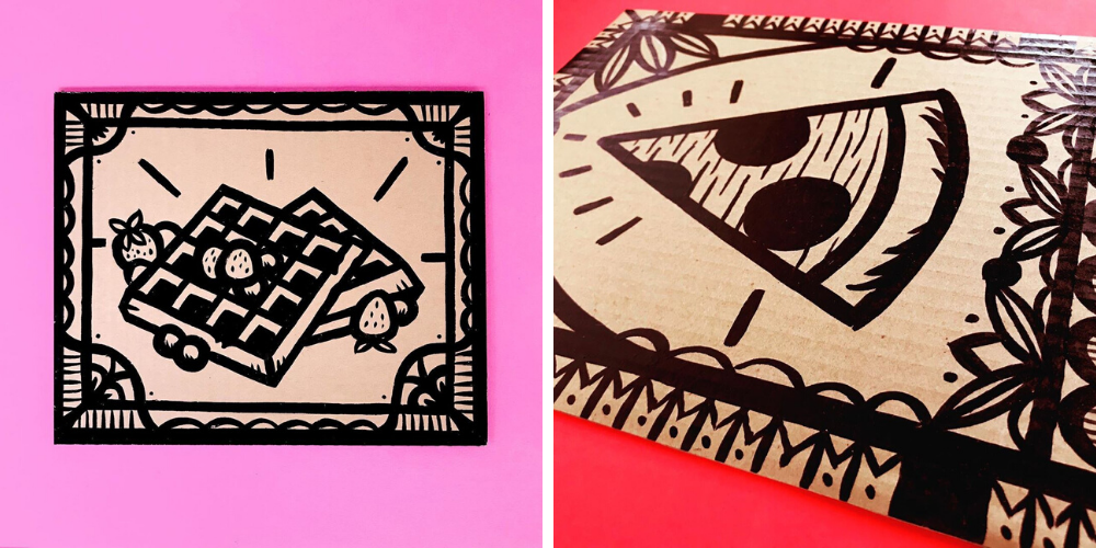 Waffle and Pizza by Sarah Dudek